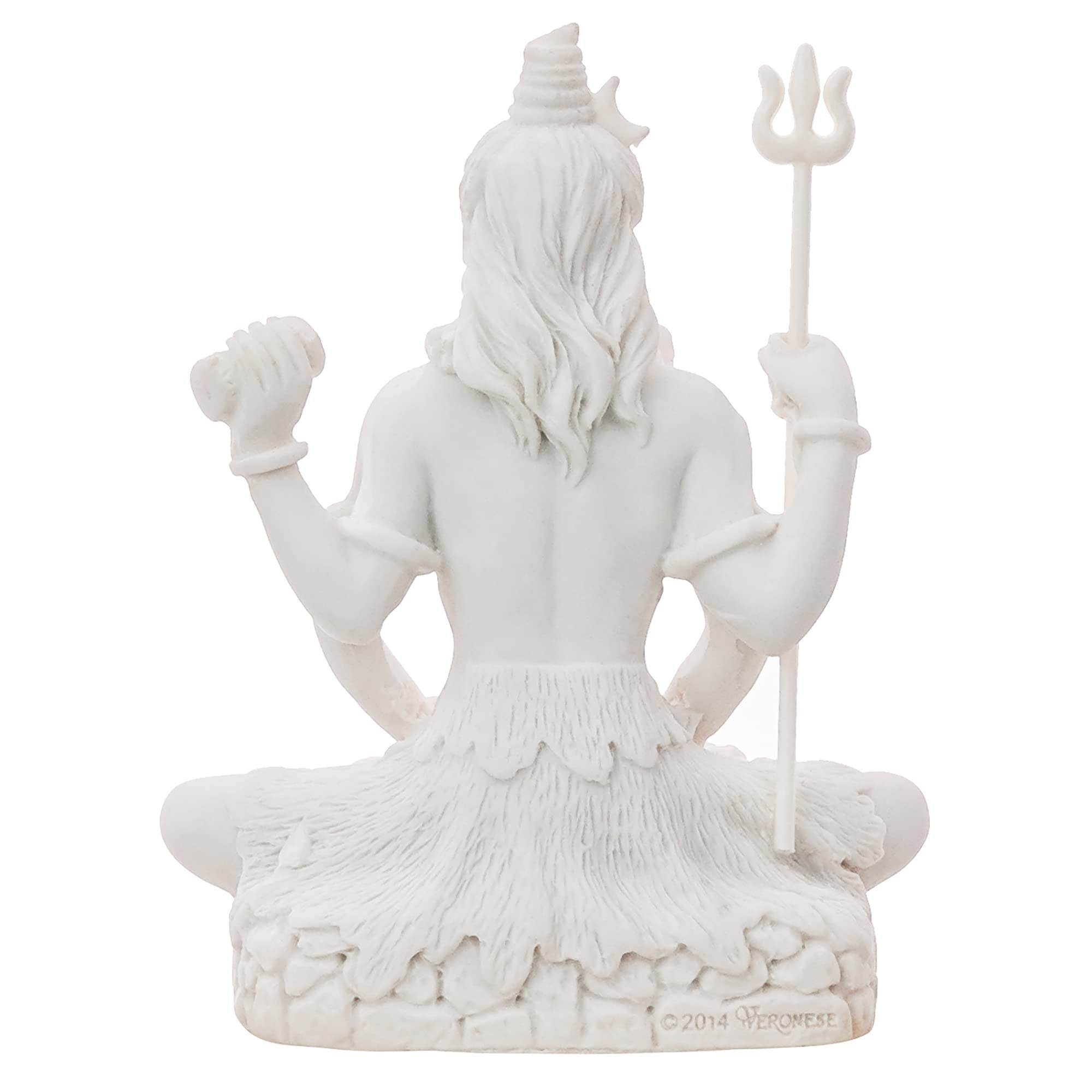 eCraftIndia White Polyresin Lord Shiva Statue